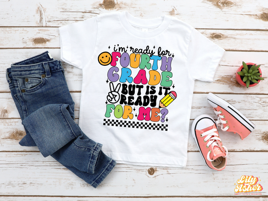 DTF READY FOR FOURTH GRADE PREPPY BACK2SCHOOL TRANSFER