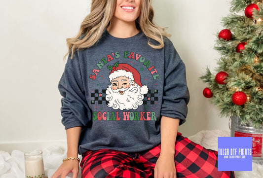 DTF SANTAS FAVORITE SOCIAL WORKER TRANSFER