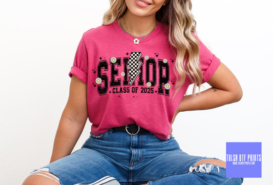 DTF SENIOR 2025 RETRO LB CHECKERED TRANSFER