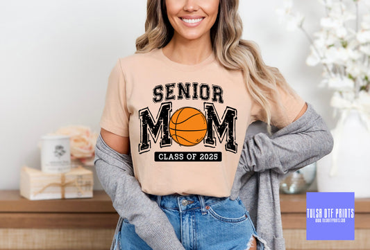 DTF SENIOR MOM CLASS OF 2025 BASKETBALL SCRIBBLE TRANSFER