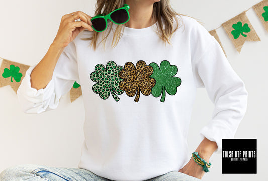 DTF SHAMROCK LEOPARD TRANSFER