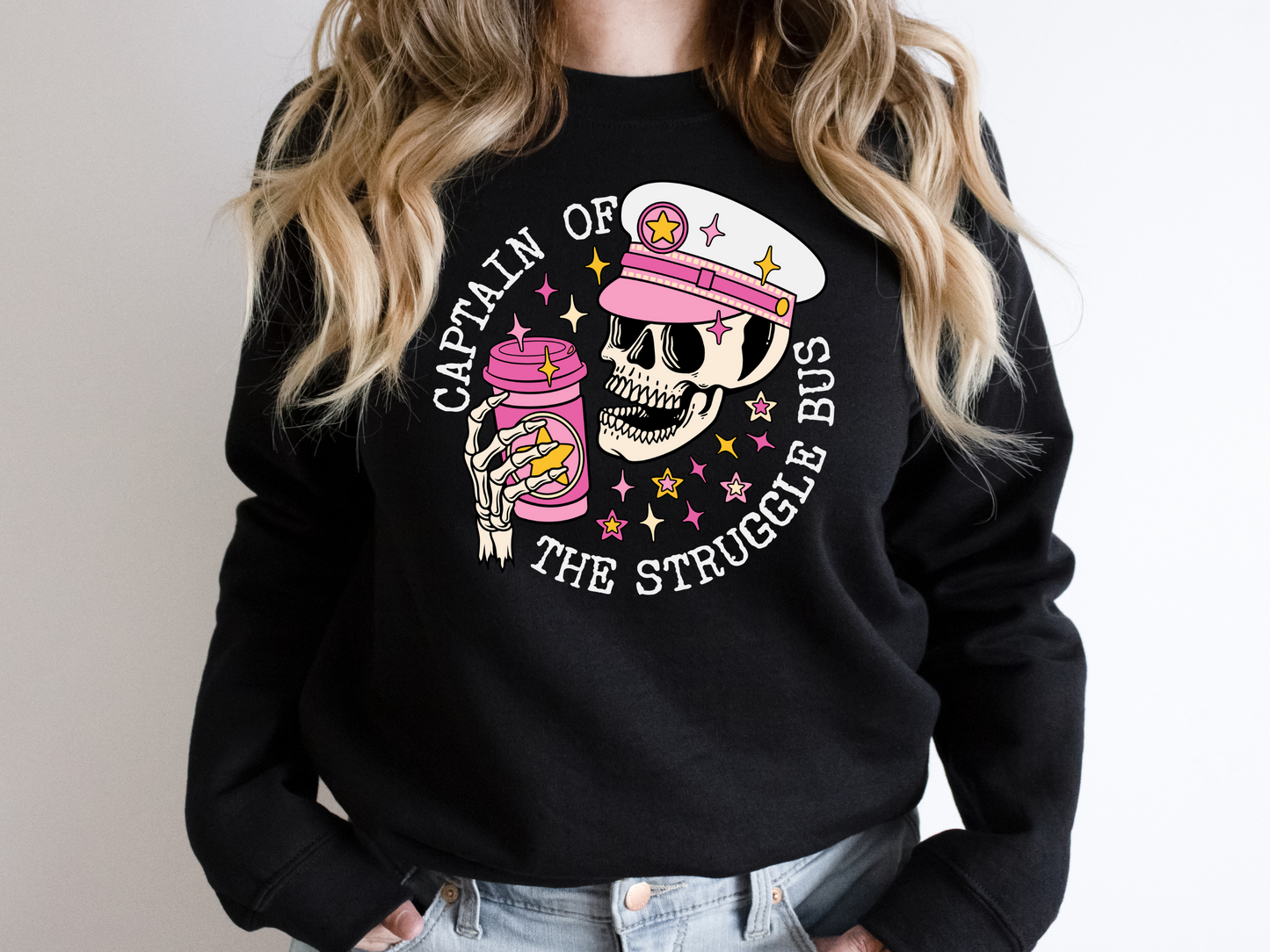 DTF SKULL STRUGGLE BUS HALLOWEEN PRINT TRANSFER
