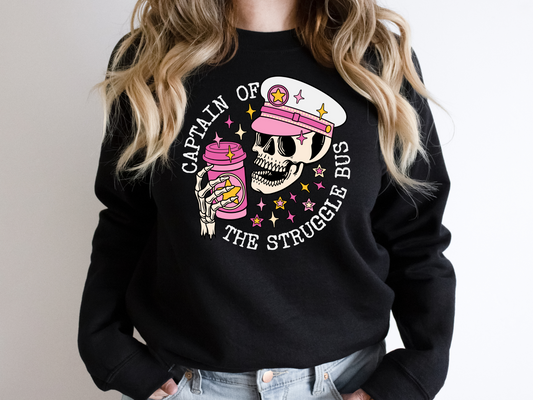 DTF SKULL STRUGGLE BUS HALLOWEEN PRINT TRANSFER