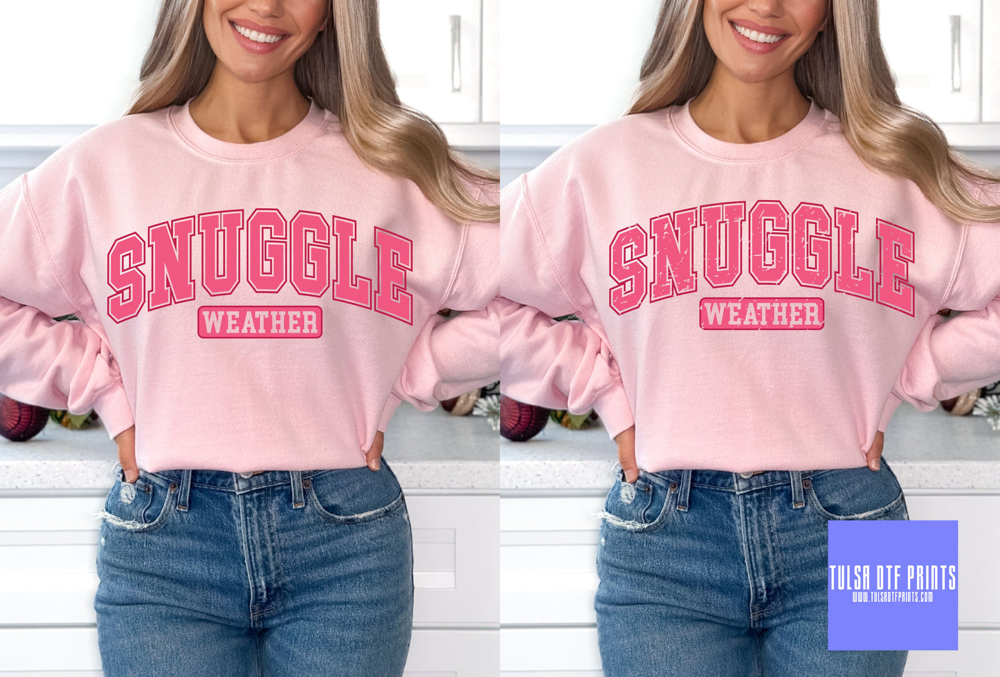 DTF SNUGGLE WEATHER PINK TRANSFER