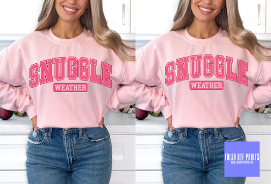 DTF SNUGGLE WEATHER PINK TRANSFER