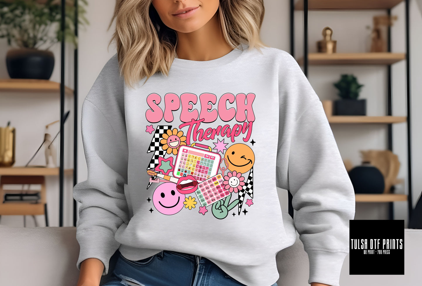 DTF SPEECH THERAPY PREPPY TRANSFER