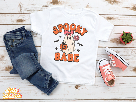 DTF SPOOKY BABE DISTRESSED TRANSFER