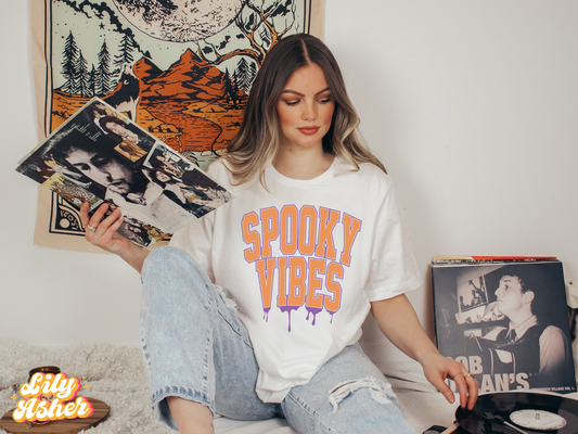 DTF SPOOKY VIBES PLAIN TRANSFER