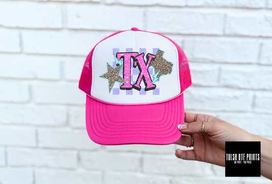 DTF TEXAS LEOPARD CHECKERED STAR AND BOLT TRANSFER