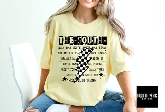 DTF THE SOUTH CHECKERED LB TRANSFER