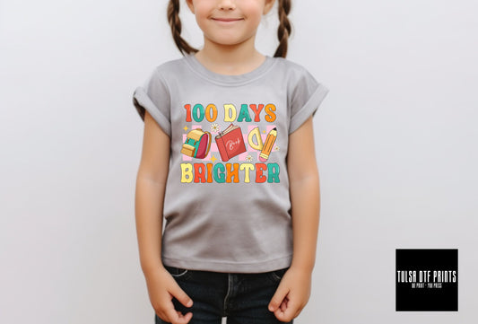 DTF 100 DAYS BRIGHTER RETRO PREPPY TRANSFER