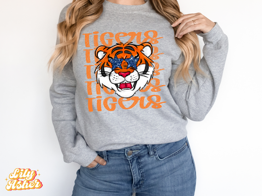 DTF TIGERS LAYERED PREPPY TRANSFER