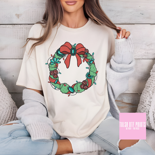 DTF TURQUOISE WREATH TRANSFER