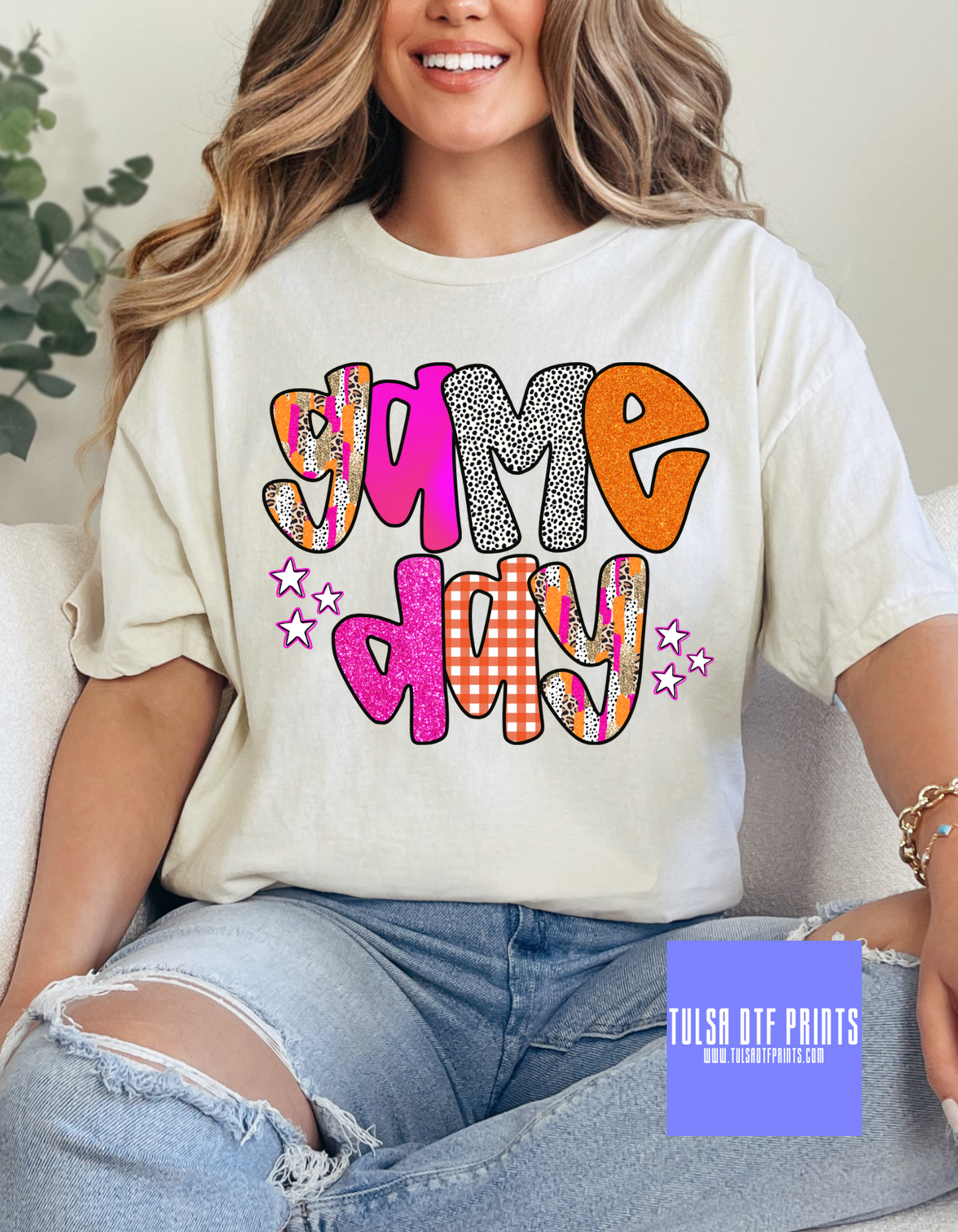 DTF GAME DAY BRUSHSTROKE (MULITPLE COLORS) TRANSFER