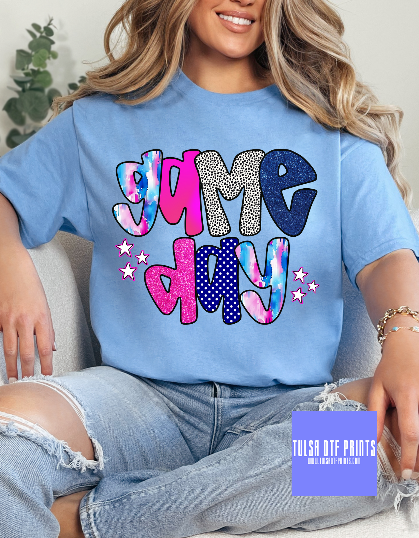 DTF GAME DAY BRUSHSTROKE (MULITPLE COLORS) TRANSFER