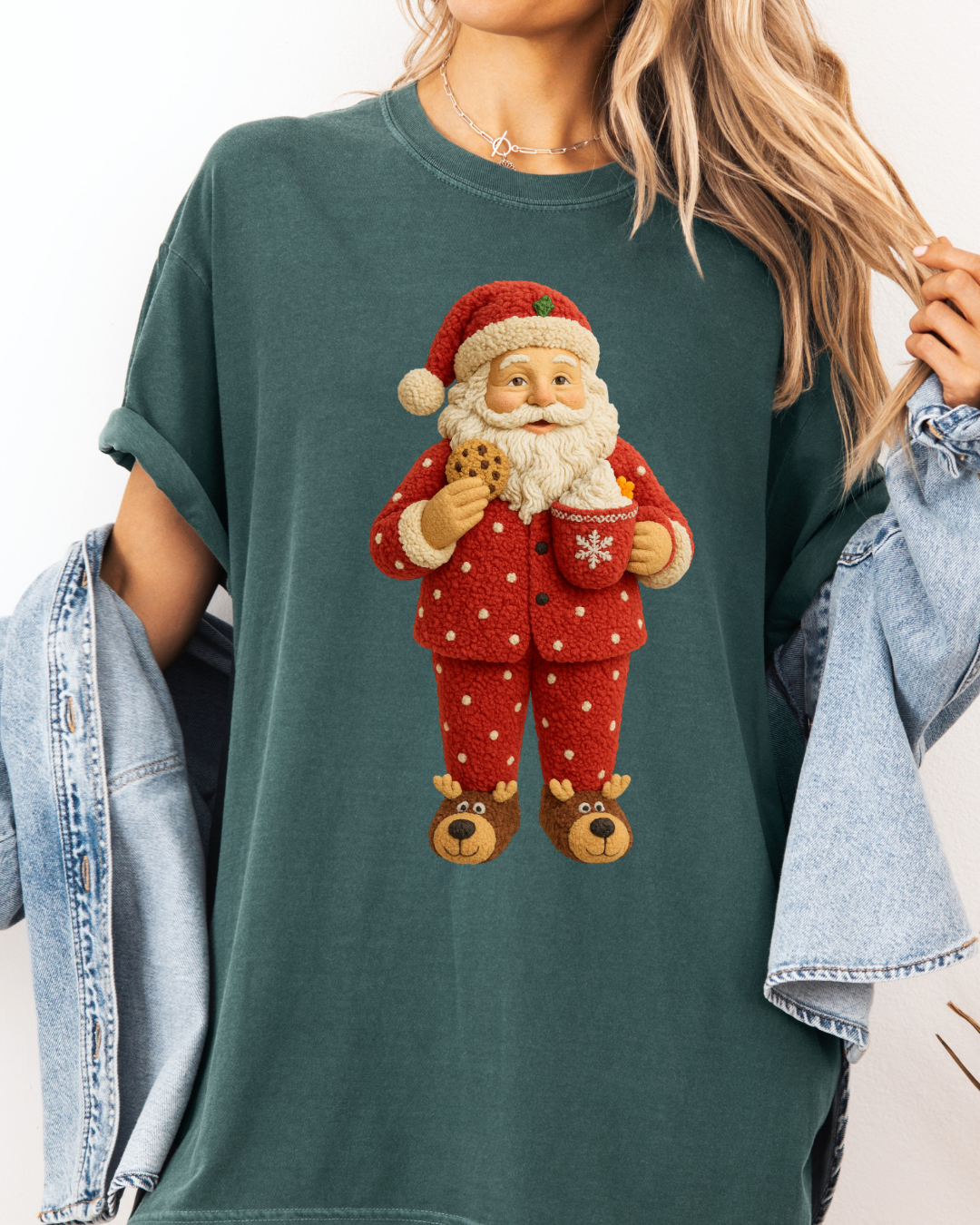 DTF SANTA W MILK & COOKIES TRANSFER