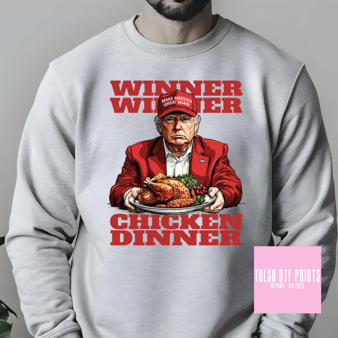 DTF TRUMP WINNER WINNER CHICKEN DINNER TRANSFER