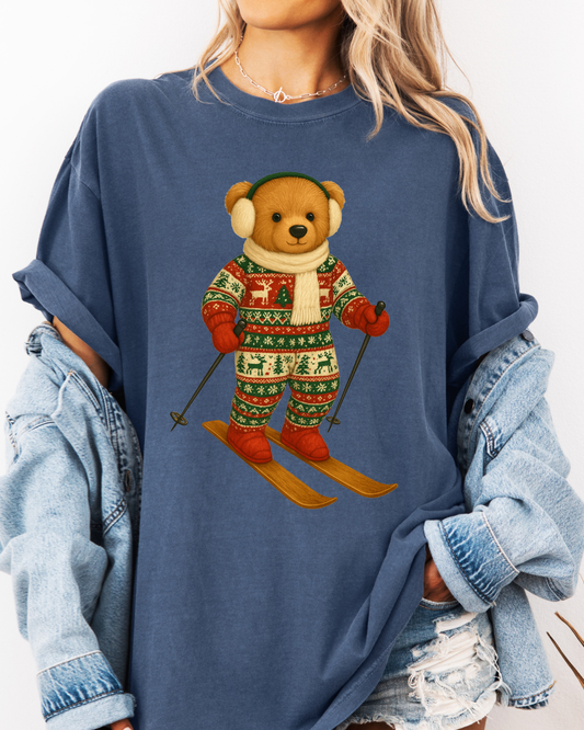 DTF CHRISTMAS SKI BEAR TRANSFER
