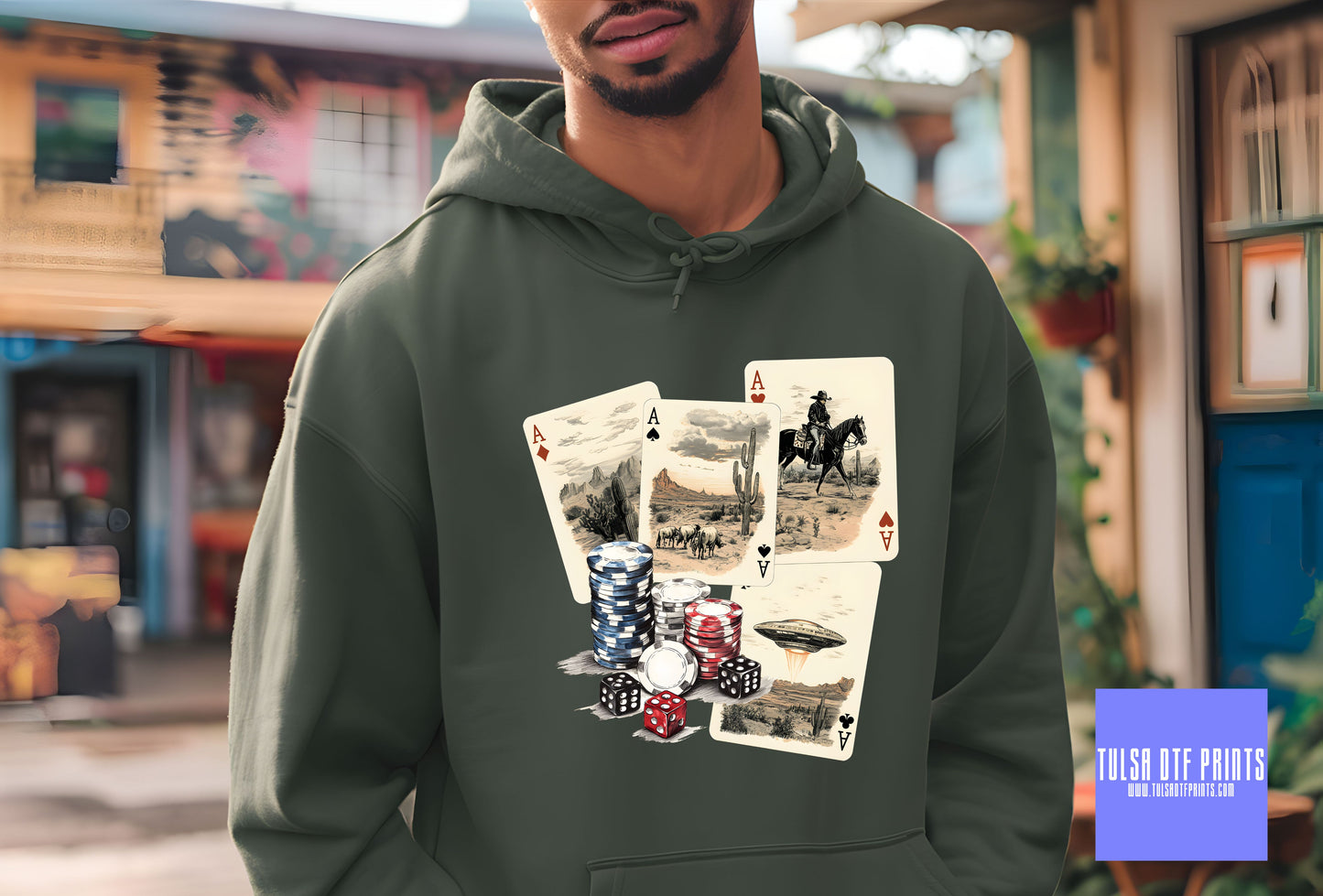 DTF WESTERN PLAYING CARDS TRANSFER