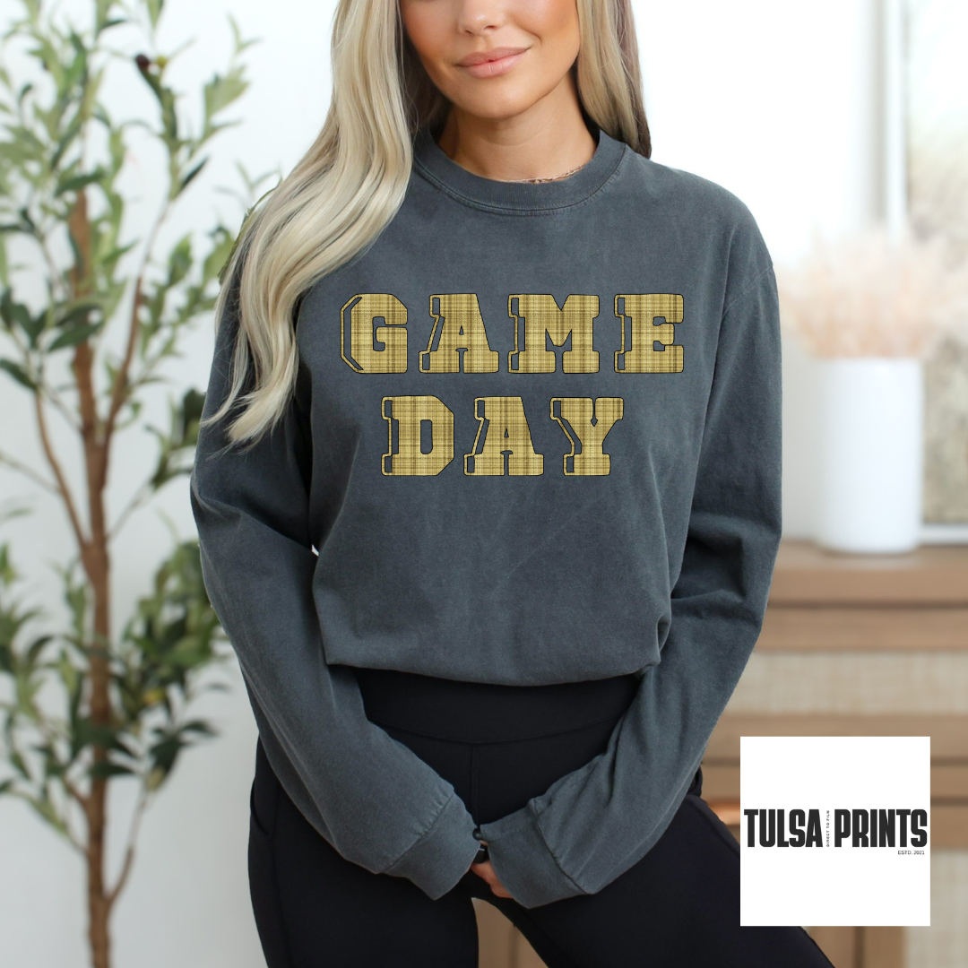 DTF GAME DAY TEXTURED PLAID TRANSFER