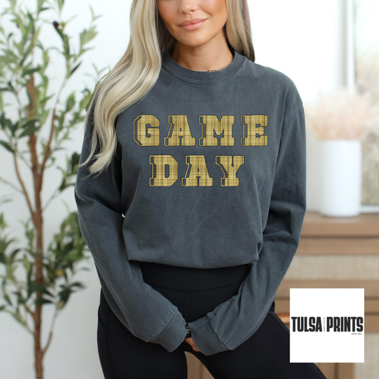 DTF GAME DAY TEXTURED PLAID TRANSFER