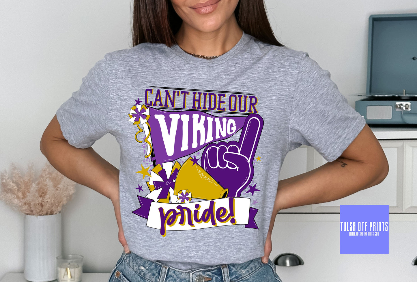 DTF VIKING PRIDE PURPLE/GOLD GAME DAY TRANSFER