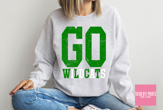 DTF GO WILDCATS GREEN/WH GAME DAY TRANSFER