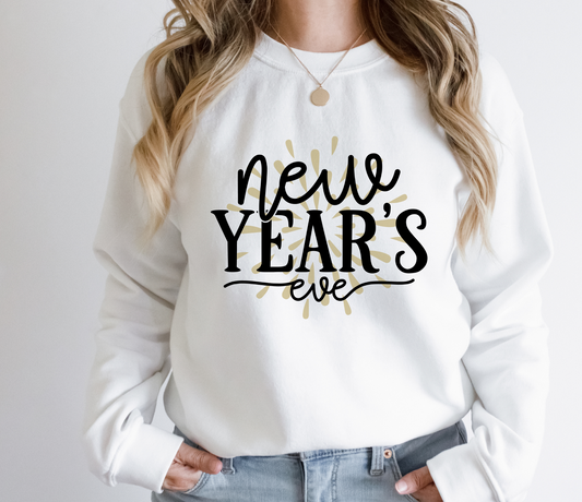 DTF NEW YEARS EVE BLACK/GOLD FIREWORK TRANSFER