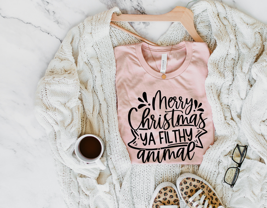 DTF MERRY CHRISTMAS YA' FILTHY ANIMAL SCRIPT TRANSFER