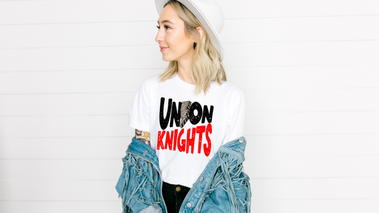 DTF UNION KNIGHTS BLACK/RED LB TRANSFER