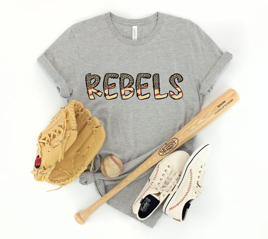 DTF REBELS LEO/VINTAGE BASEBALL TRANSFER