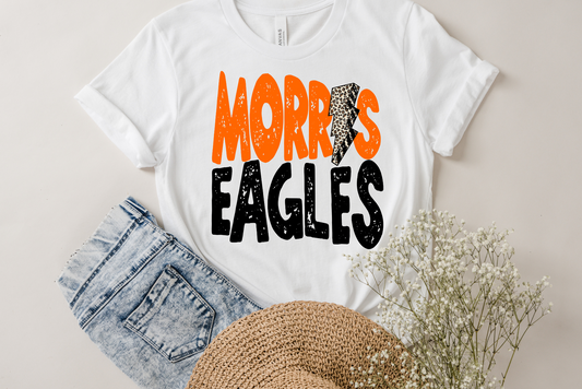 DTF MORRIS EAGLES ORANGE/BLACK LB TRANSFER