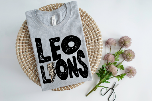 DTF LEO LIONS BLACK LB TRANSFER