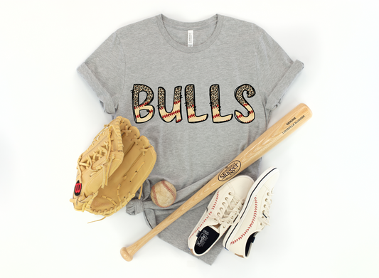 DTF BULLS LEO/VINTAGE BASEBALL TRANSFER