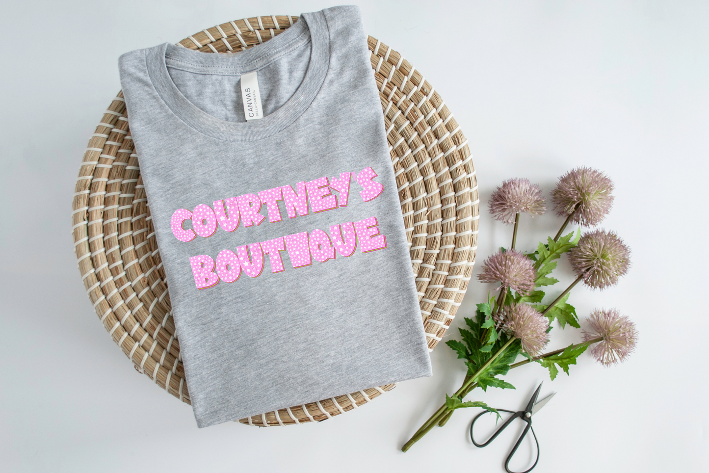 DTF COURTNEY'S BOUTIQUE PINK STARS TRANSFER