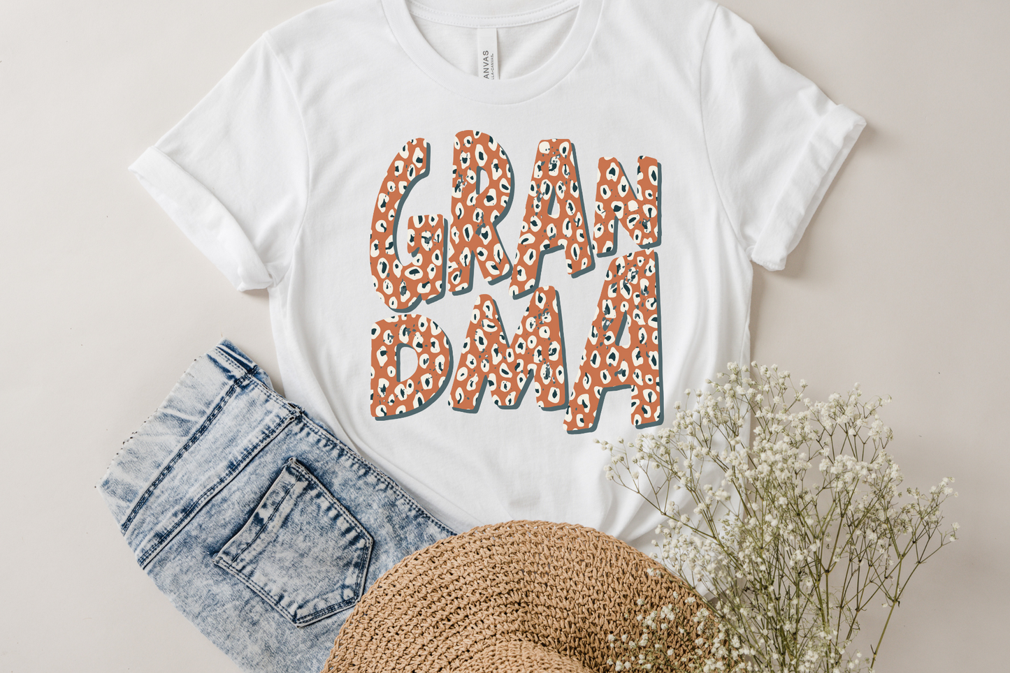 DTF GRANDMA BOHO LEOPARD TRANSFER