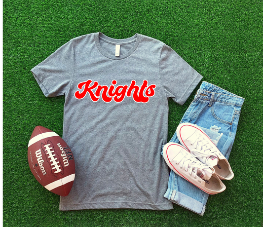 DTF KNIGHTS RED/WHITE RETRO TRANSFER