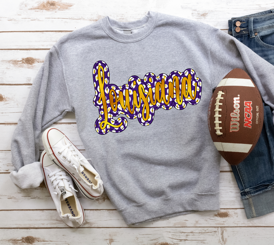 DTF LOUISIANA YELLOW/GOLD & PURPLE LEO TRANSFER