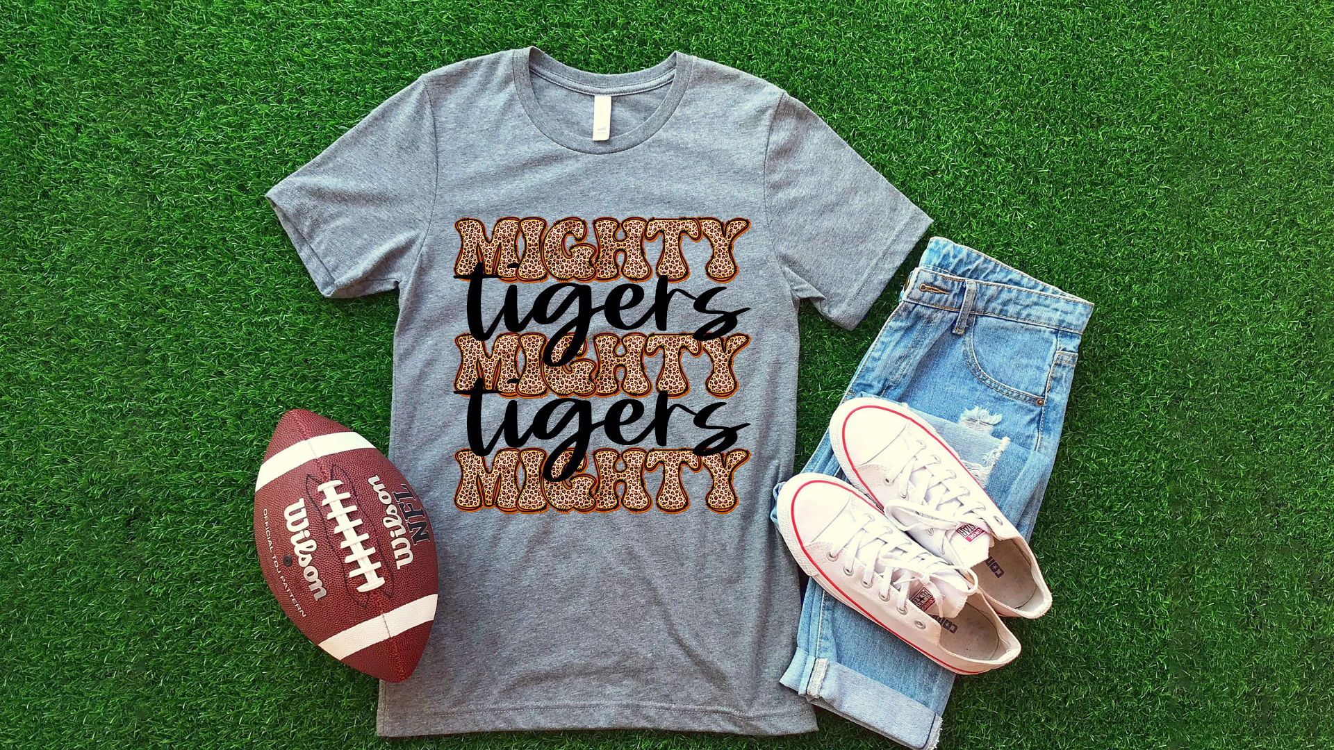 Tulsa Script DTF STACKED MIGHTY MIGHTY TIGERS LEO/SCRIPT TRANSFER – Tulsa DTF Prints