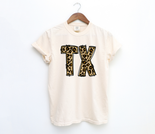DTF TX LEOPARD/GLITTER GOLD TRANSFER