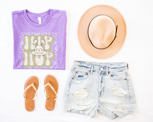 DTF HIP HOP BUNNY/FLORAL TRANSFER