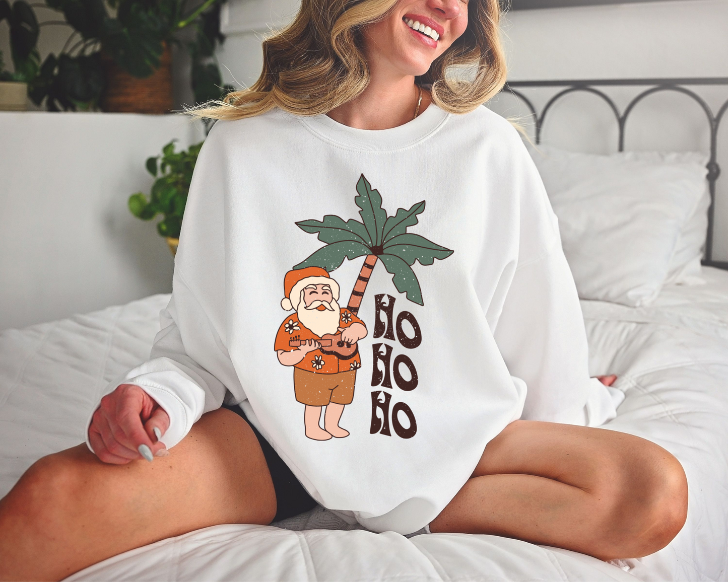 DTF HO HO HO TROPICAL SANTA DISTRESSED TRANSFER