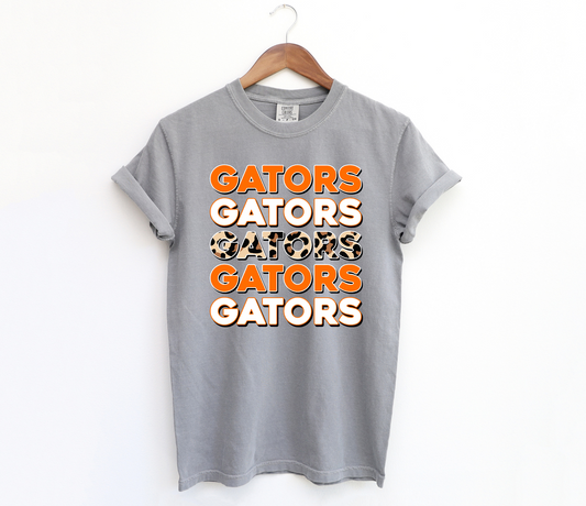 DTF GATORS ORANGE/WHITE STACKED TRANSFER