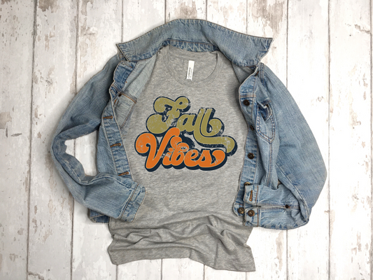 DTF FALL VIBES HUNTER GREEN/ORANGE RETRO TRANSFER