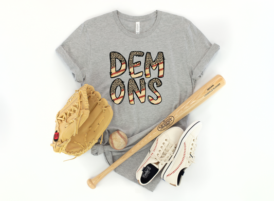 DTF DEMONS LEO/VINTAGE BASEBALL TRANSFER