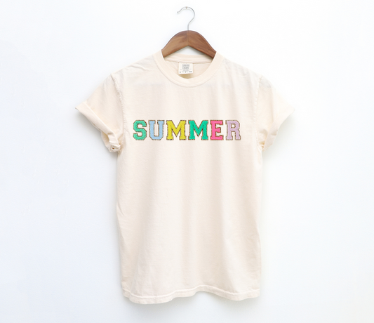 DTF FAUX CHENILLE SUMMER TRANSFER