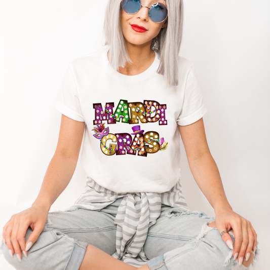 DTF MARDI GRAS MARQUEE TRANSFER