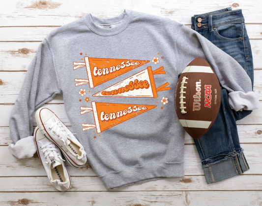 DTF TENNESEEE DISTRESSED PENNANT FLAG TRANSFER