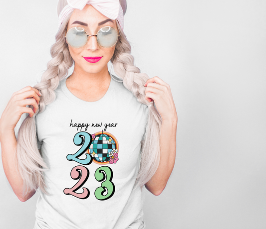 DTF HAPPY NEW YEAR 2023 MULTI-COLOR TRANSFER