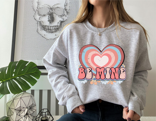 DTF BE MINE RETRO HEART TRANSFER